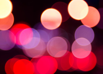 colorful night bokeh