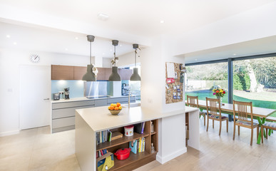 Fototapeta premium Lovely kitchen in new luxury home