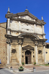 Fototapeta na wymiar St. Lucie Church, Chiesa di Santa Lucia in Montepulciano, Tuscany, Italy, Europe