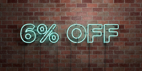 6% OFF - fluorescent Neon tube Sign on brickwork - Front view - 3D rendered royalty free stock picture. Can be used for online banner ads and direct mailers..