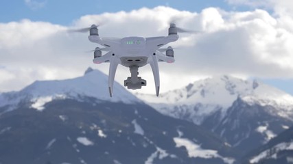 Unmanned aerial vehicle at winter