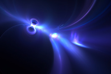 3D rendering abstract fractal light background