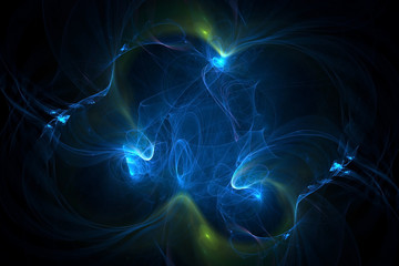 3D rendering abstract fractal light background