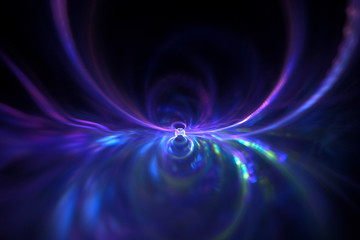3D rendering abstract fractal light background