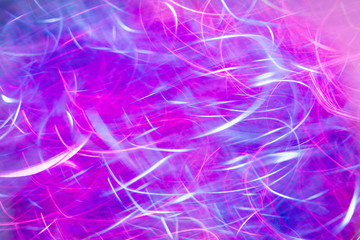 Blue and pink chaotic light lines.