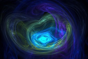  3D rendering abstract fractal light background
