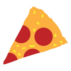 Isolated pizza icon on a white background, Vector illustration
