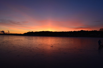 Naklejka premium Sunset