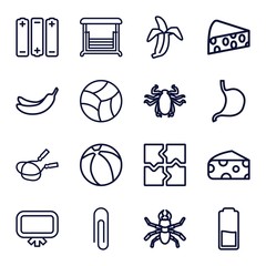 Obraz premium Set of 16 painting outline icons