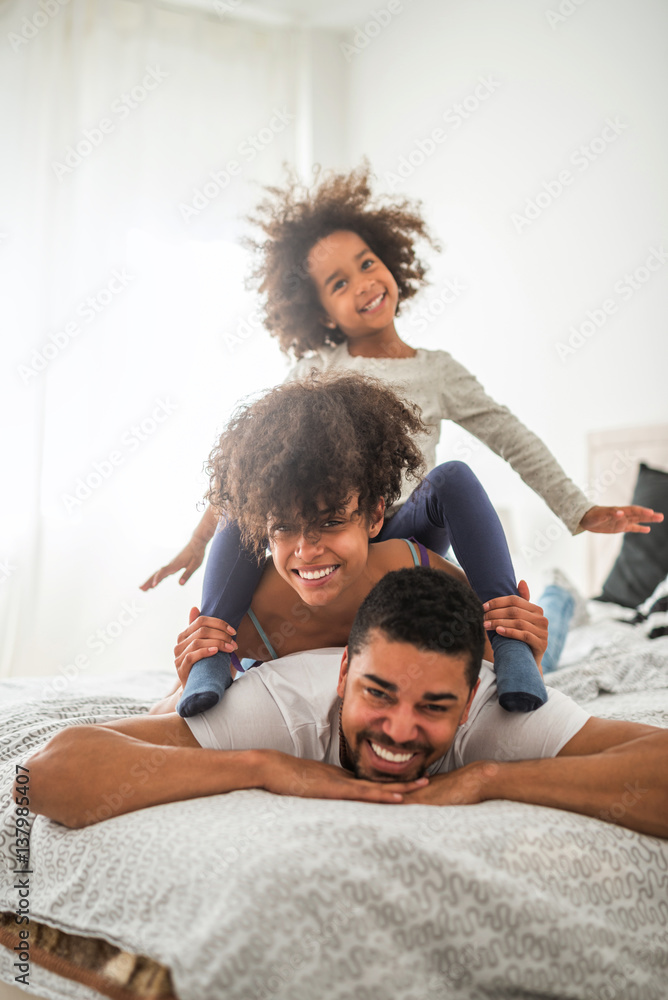 Wall mural Happy family