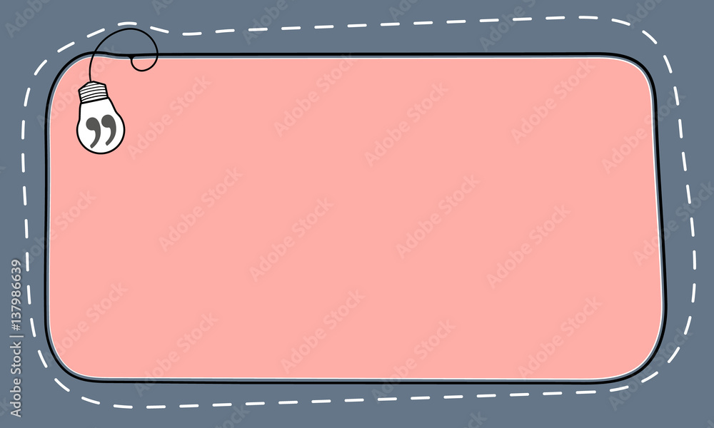 Poster hand written text box for fill your text and quotation mark