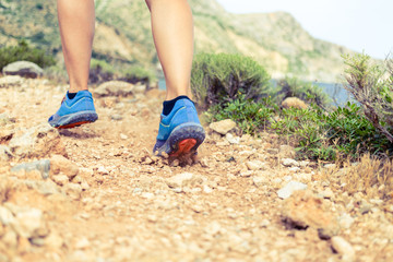 Hiking walking or running sports shoe sole