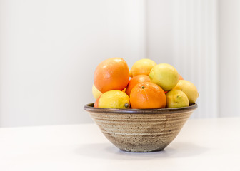 Lovely bowl filled with fresh fruits