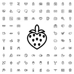 strawberry icon illustration