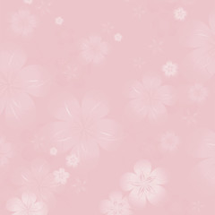 Flowers background. Flowers design. Vector abstract illustration. Pink Sakura blossoms background. Vector