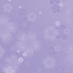 Flowers background. Flowers design. Vector abstract illustration. Light Purple Violet Sakura blossoms background. Vector