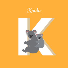 Animals Alphabet. Letter - K