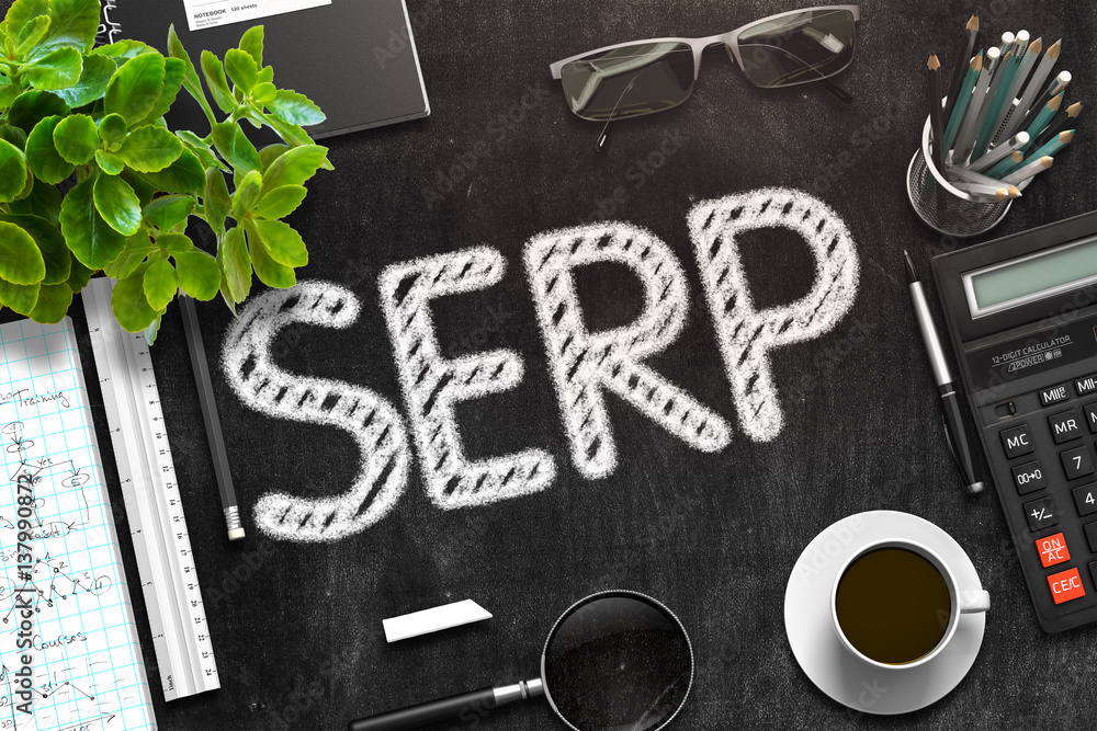 Poster black chalkboard with serp concept. 3d rendering.