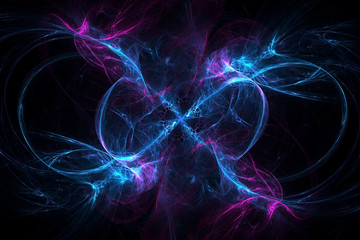 3D rendering abstract fractal light background