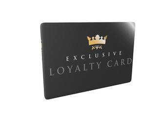 Loyalty card isolated on a white background