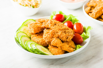 chicken nuggets with fries