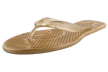 Brown Rubber flip-flops isolated