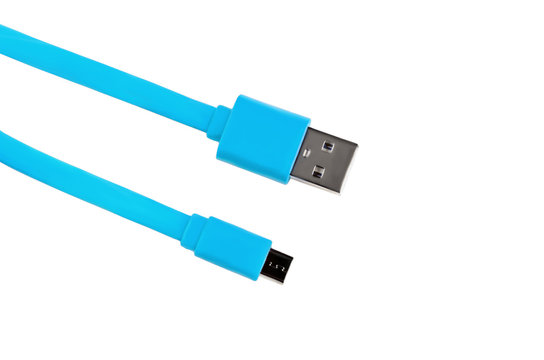 blue usb-cable micro usb isolated