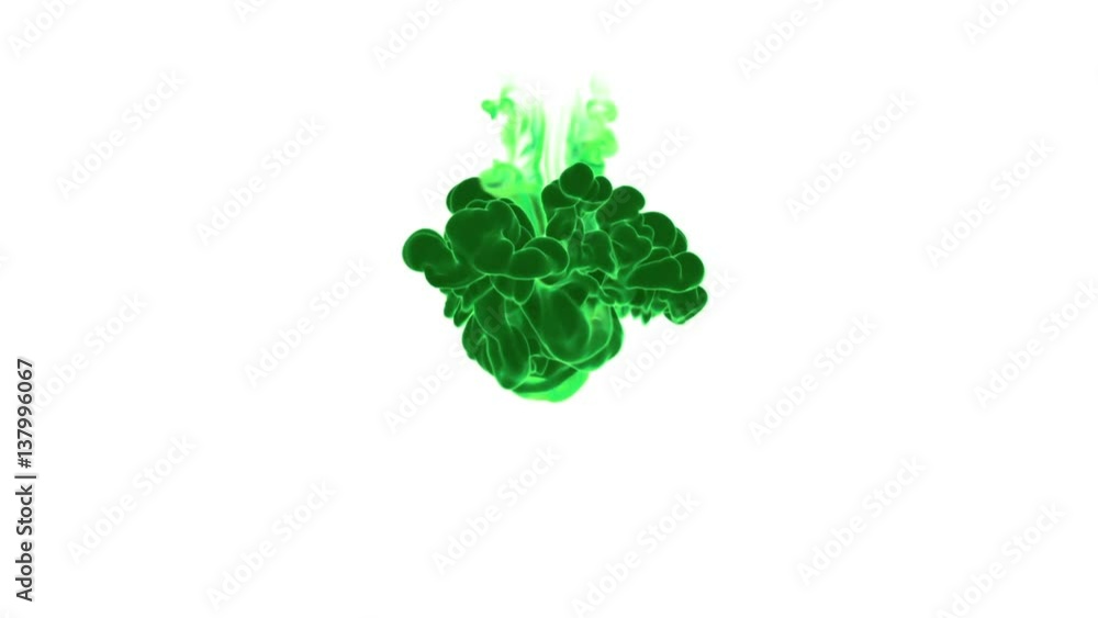 Poster abstract background of dissolve watercolor in water or smoke in air for effects and compositing with