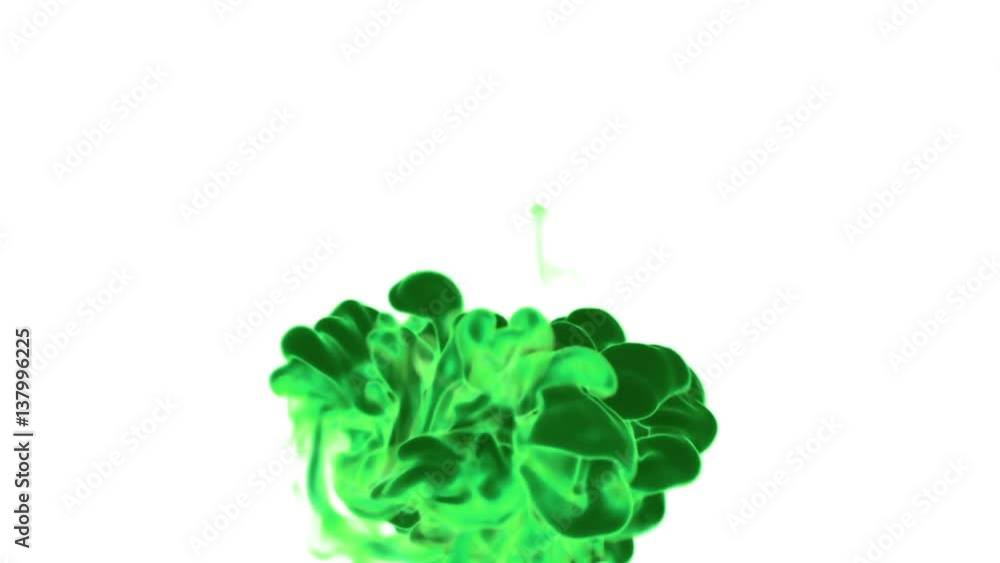Poster abstract background of dissolve watercolor in water or smoke in air for effects and compositing with