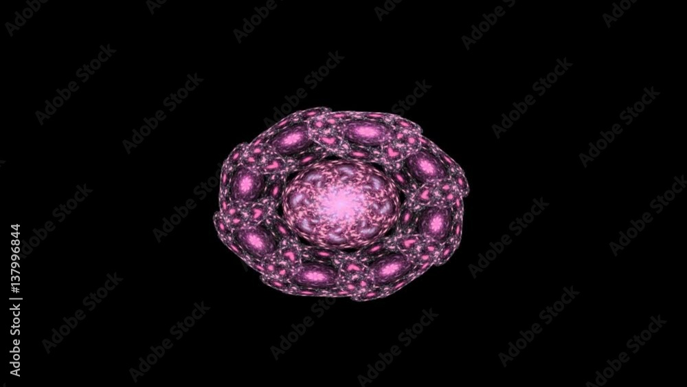 Poster abstract animation background with rotating spheres. seamless loop