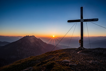 Fototapeta na wymiar Sunrise in the austrian alps