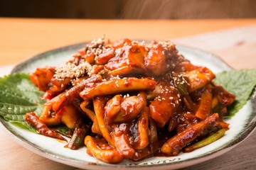 squid bokkeum. Stir-fried Squid.