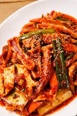 squid bokkeum. Stir-fried Squid.