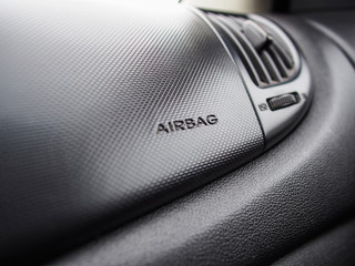 airbag sign in a car
 - obrazy, fototapety, plakaty