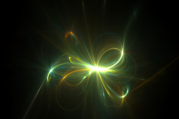  3D rendering abstract fractal light background