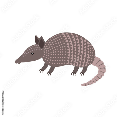 "Cartoon armadillo animal smiling" Stock image and royalty-free vector