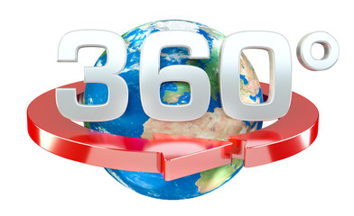 360 degree 3D render icon