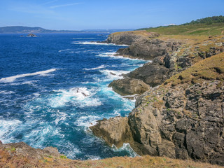 Scenic seascape at Seixo Branco, near Oleiros, A Coruna Province, Galicia
