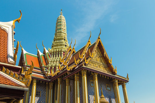 Prasat Phra Thep Bidon at Temple of the Emerald Buddha (Wat Phra Kaew), Grand Palace complex, Bangkok, Thailand