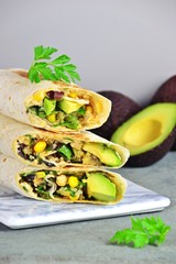 Vegetarian Avocado and Quinoa Wraps