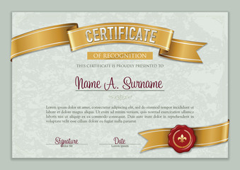 Certificate of Recognition. Vintage Frame.