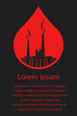 Environmental pollution, ecology concept. Design a flyer.