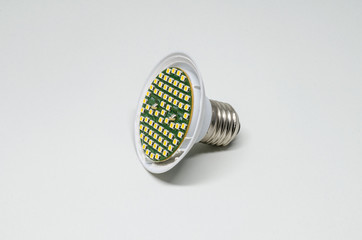 Opened LED light bulb detail