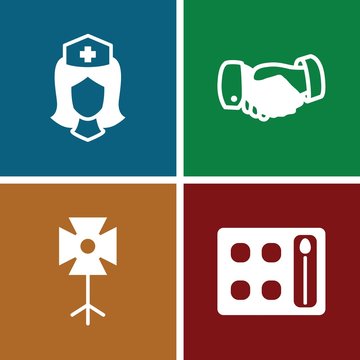 Set of 4 professional filled icons