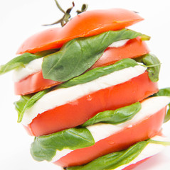 Caprese salad - tomato with mozzarella and basil
