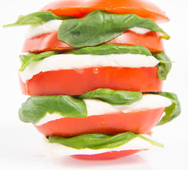 Caprese salad - tomato with mozzarella and basil
