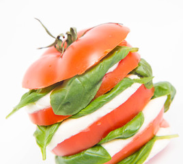 Caprese salad - tomato with mozzarella and basil