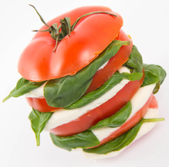 Caprese salad - tomato with mozzarella and basil
