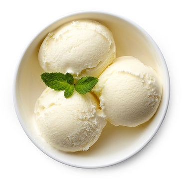 Bowl Of Vanilla Ice Cream