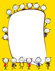 Fototapeta premium Colorful kids frame
